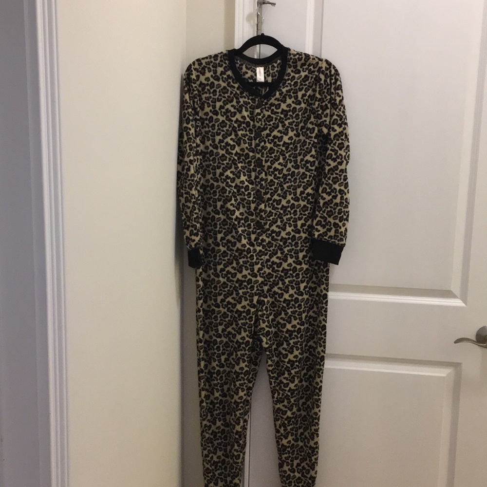 Leopard footie pajamas